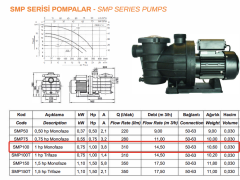 SMP100 Sirkülasyon Pompası – 1 HP Monofaze