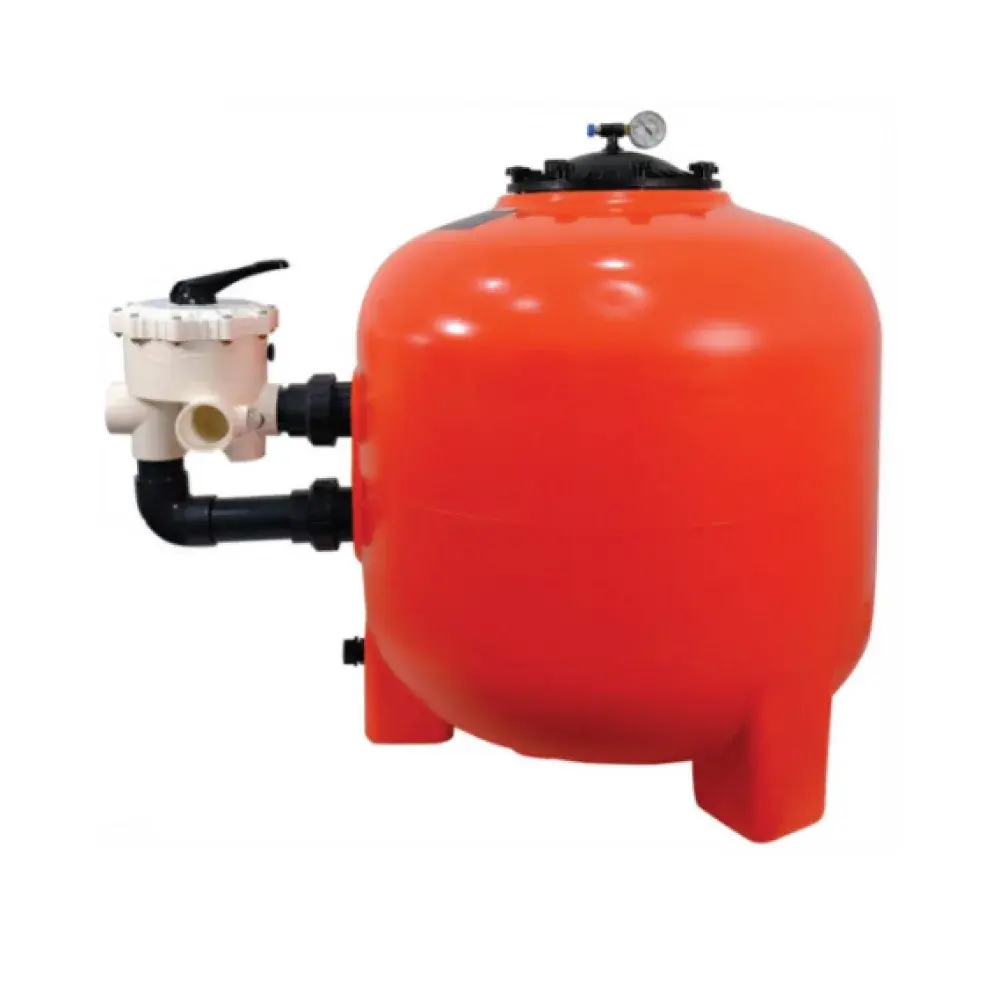 Superpool RT920 Plastik Kum Filtresi – 920 mm, 27 m³/h debili, UV dayanımlı, manometreli profesyonel havuz filtresi