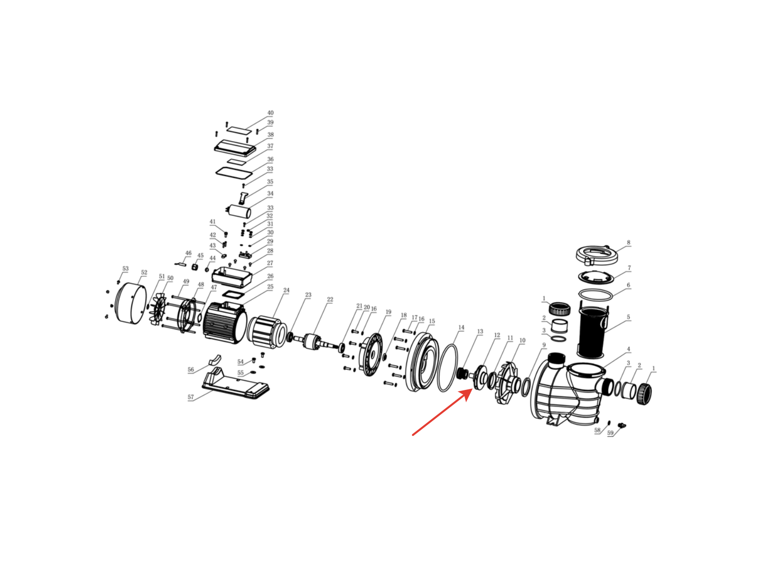 Havuz Pompa Fanı SMP100T Trifaze Uyumlu Yedek Parça