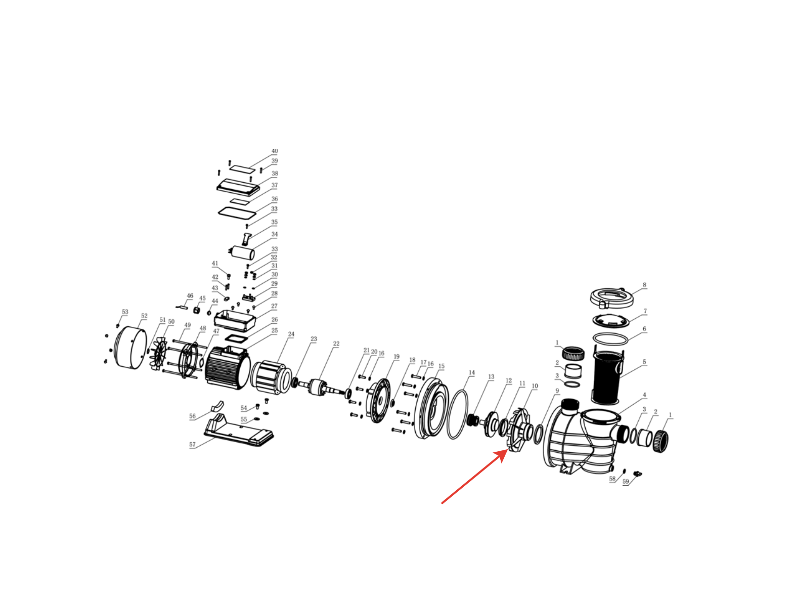 Havuz Pompa Difüzörü SMP150T Trifaze Uyumlu Yedek Parça