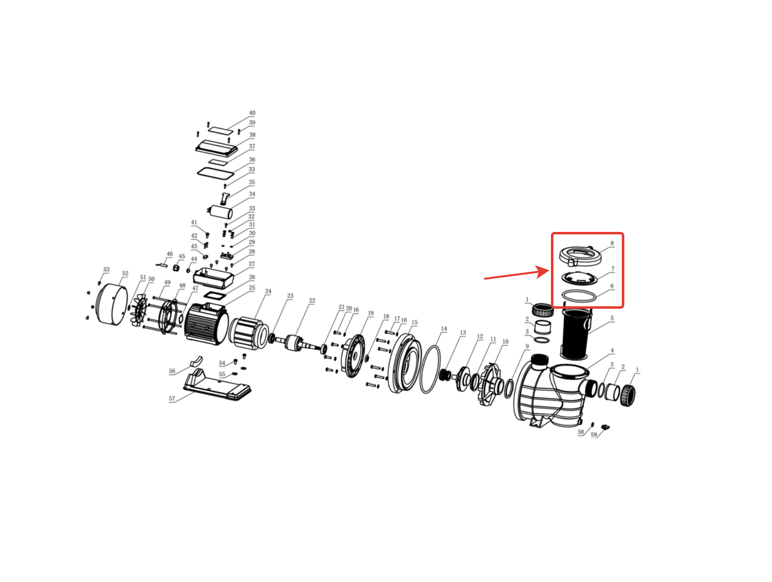 Havuz Pompa Sepet Kapağı SMP150 Uyumlu Yedek Parça