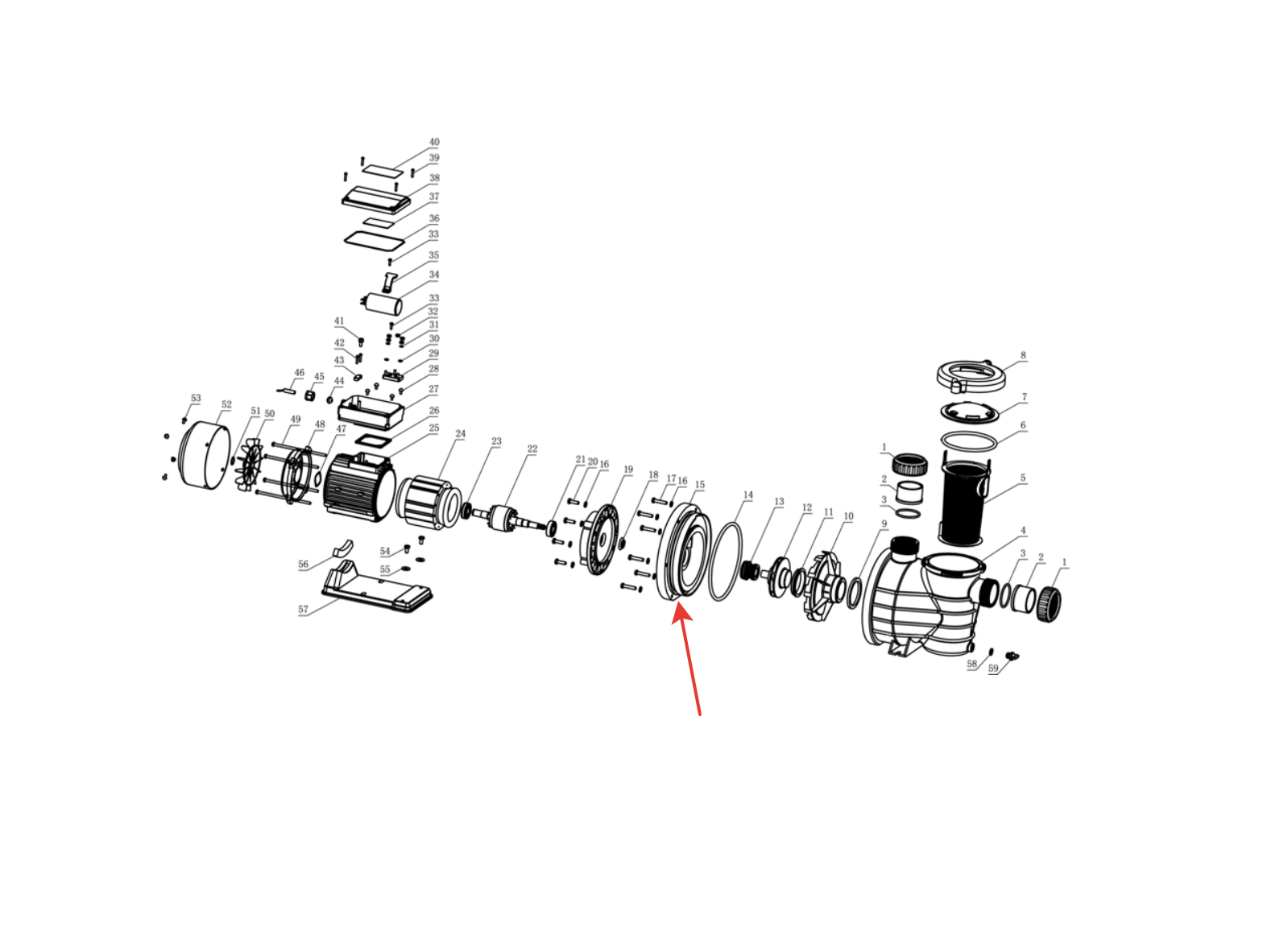 SMP100 Havuz Pompa Flanşı Uyumlu Yedek Parça