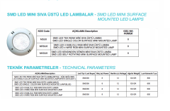 Havuz Lambası SMD LED Mini Sıva Üstü 8W Gün Işığı MSU8 – 12V