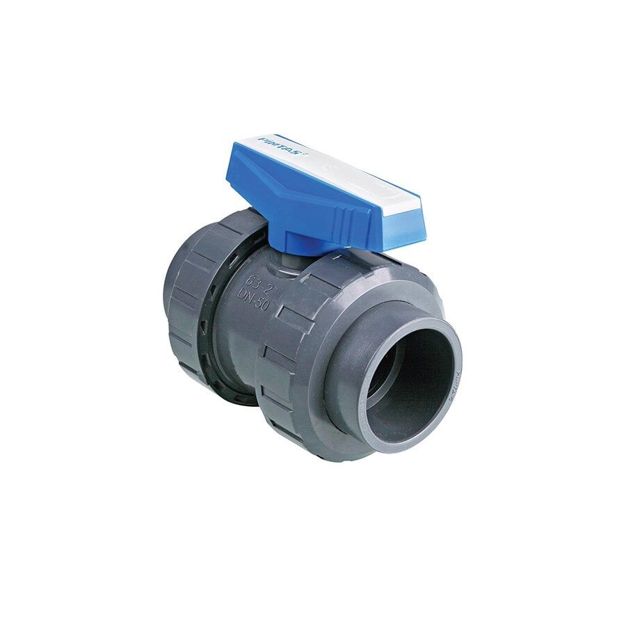 Küresel Vana 1 1/2'' DN50 U-PVC Pimtaş Su Vanası